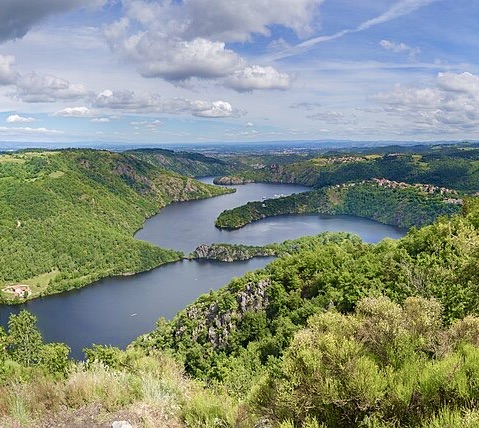 Les Gorges de la Loire depuis le plateau de la Danse, à Saint-Victor-sur-Loire